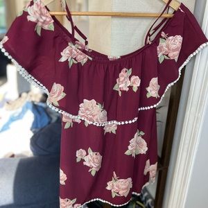 No Boundaries Floral Off The Shoulder Top